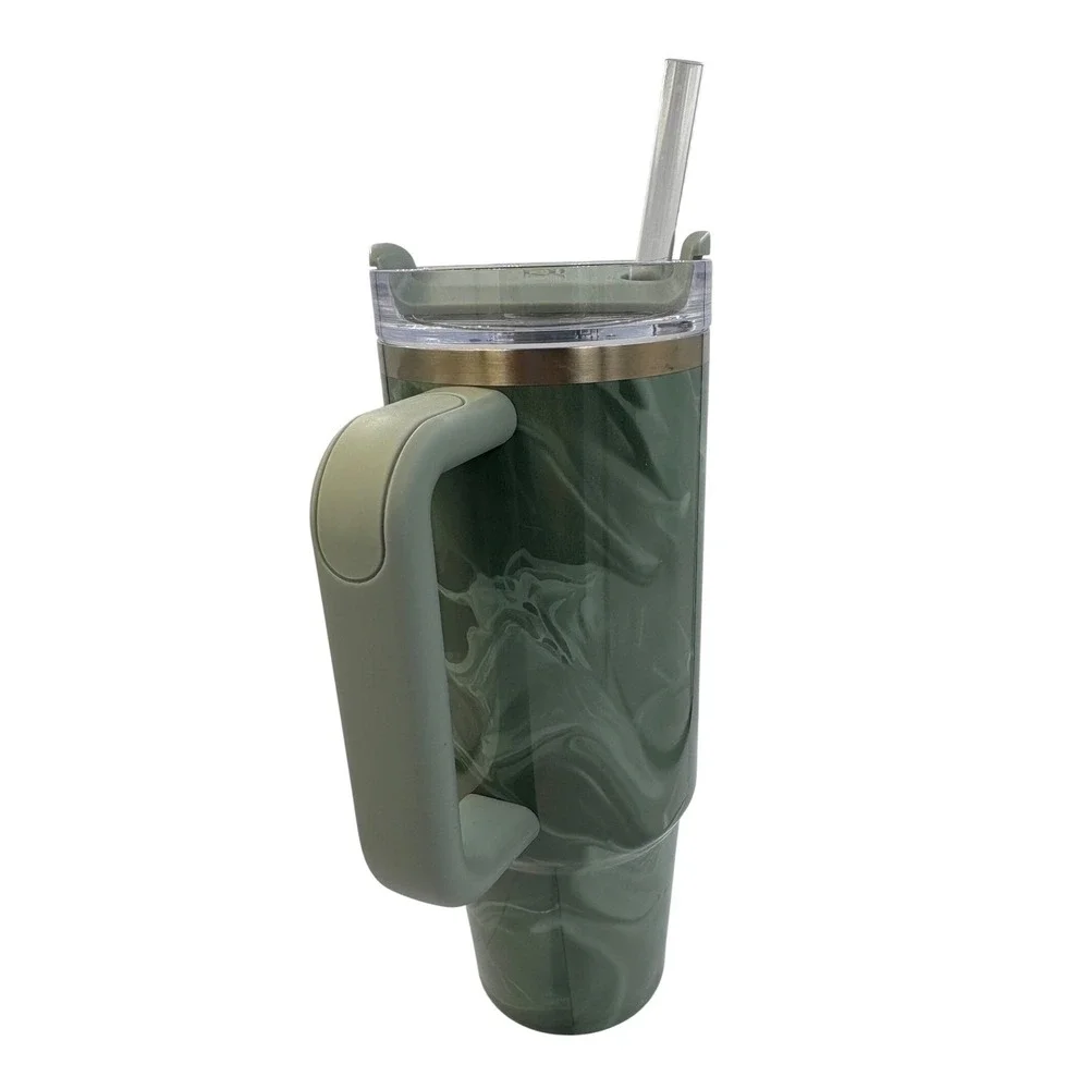 Stanley 30oz H2.0 FlowState Quencher Tumbler Agate Calacatta Green Marble - Picture 4 of 7